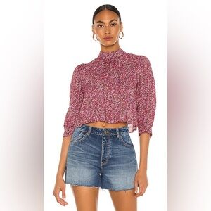 ROLLA’S Stephanie Paris Floral Blouse in Red size XS